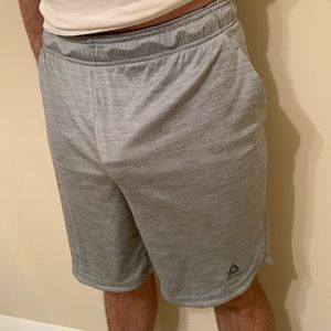 Gray Reebok mens shorts.